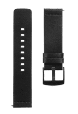 Onasi Usnjen pašček za uro 22 mm - Fenix 5 / 6 / 6 Pro / 7 - črn