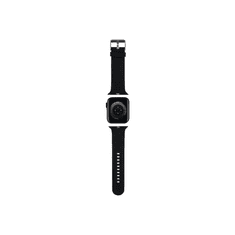 Karl Lagerfeld Silikonski pašček za uro za Apple Watch 38 / 40 / 41 mm - Heads - črn - KLAWMSLKCNK