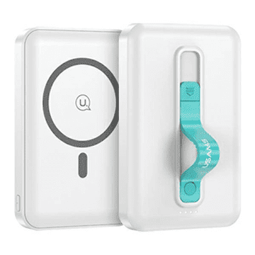 USAMS US-CDi73 BP64 MagSafe Magnetic QC / PD baterija powerbank 10.000 mAh 20W s stojalom - bel