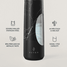 Burga Termo steklenica 500ml - Black Marble