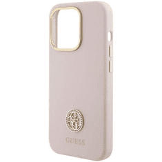 Guess GUHCP15LM4DGPP silikonski ovitek za iPhone 15 Pro - roza