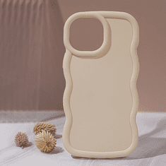 Onasi Bubble silikonski ovitek za iPhone 16 Pro - bež