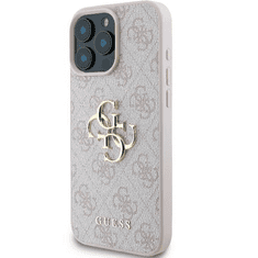 Guess Originalni ovitek GUHCP16L4GMGPI za iPhone 16 Pro - Leather - roza