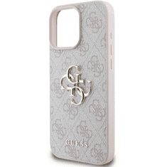 Guess Originalni ovitek GUHCP16L4GMGPI za iPhone 16 Pro - Leather - roza