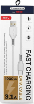 Jellico Podatkovni kabel KDS-30 (Fast Charge) 3,1A vhod Type C na USB-A 1m, bel
