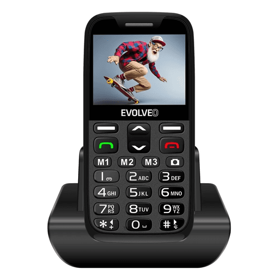 Evolveo Easyphone XR telefon na tipke za starejše - črn