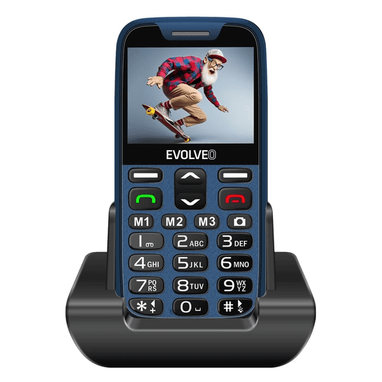 Evolveo Easyphone XR telefon na tipke za starejše - moder