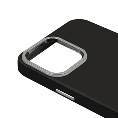 Onasi Satin silikonski ovitek za iPhone 16 - črn