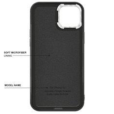 Onasi Satin silikonski ovitek za iPhone 16 - črn