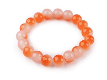 Zapestnica iz steklenih kroglic - oranžna