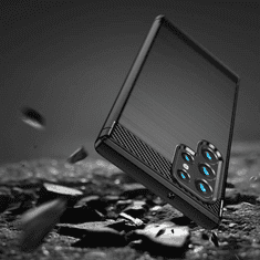 Havana Silikonski ovitek za Samsung Galaxy S22 Ultra 5G - mat carbon črn