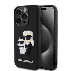 Karl Lagerfeld Originalen ovitek iPhone 13 Pro - Full Bodies 3D - črna trda zaščita - KLHCP13LSANKCPK