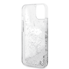 Karl Lagerfeld Originalen ovitek iPhone 15 - NFT Karl - prozorna trda zaščita z bleščicami - KLHCP15SLNKHCH