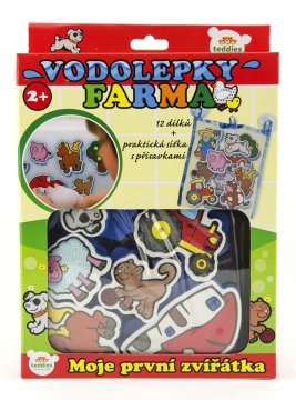 Teddies Vodne nalepke Moje prve živali: kmetija 12 kosov + mreža