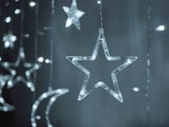 WOWO LED viseče svetilke Moon Stars - 2,5 m 138 LED, hladno bela
