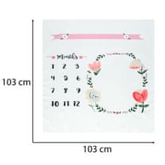 WOWO Baby Photo Mat - Foto Mat za dojenčke - Foto Odeja kot ozadje za fotografiranje