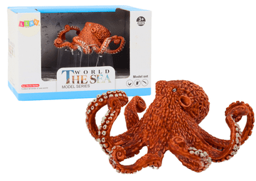 slomart LEAN TOYS Figurica orjakinje hobotnice, oranžna, 10 cm