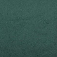Vidaxl Box spring postelja brez vzmetnico temno zelena 80x220 cm žamet