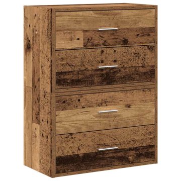 Vidaxl Omarice z 4 predaloma 2 kosa star les 60x31x40 cm inž. les