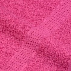 Vidaxl Brisače 10 kos roza 100x200 cm 360 gsm 100% bombaž