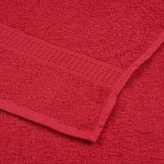 Vidaxl Brisače 2 kos rdeča 100x200 cm 360 g/m² 100% bombaž