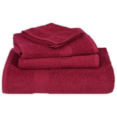 Vidaxl Komplet brisač 8-delni bordo 360 gsm 100% bombaž