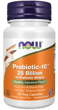 NOW Foods Probiotic - 25 milijard (50 rastlinskih kapsul)