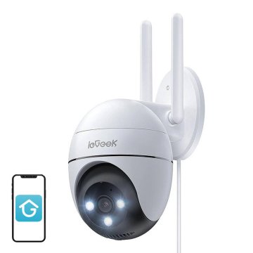 MojPlanet WiFi 3MP brezžična vrtljiva zunanja kamera ieGeek ZS-GQ2 bela