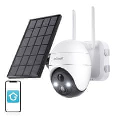 MojPlanet Brezžična zunanja kamera 5MP WiFi ieGeek ZS-GX4S bela s solarno ploščo