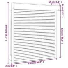 Vidaxl Rolete iz aluminija 130x140 cm bele