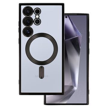 shumee Electro Platated MagSafe ovitek z zaščito kamere za Samsung Galaxy S23 Ultra Black