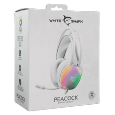 White Shark gaming slušalke GH-2444 PEACOCK bele RGB