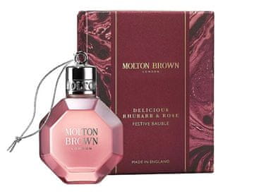 Molton Brown Gel za kopel in prhanje Delicious Rhubarb & Rose Festive Bauble (Bath & Shower Gel) 75 ml