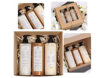 PRIJA PRIJA Komplet kozmetičnih izdelkov: Tekoče milo s drobnimi delci, vlažilna krema, tonik krema 3x380 ml