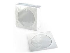 Logo Papirnati ovitek z okencem za CD/DVD, 100 kosov, bel
