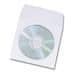 Logo Papirnati ovitek z okencem za CD/DVD, 100 kosov, bel