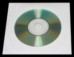 Logo Papirnati ovitek z okencem za CD/DVD, 100 kosov, bel