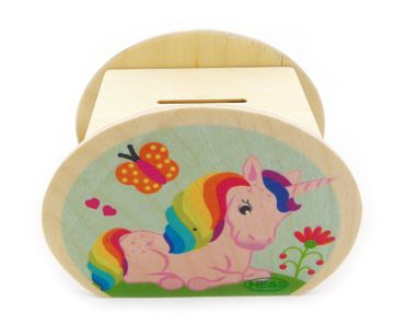 Hess Lesena škatla za zaklade Unicorn