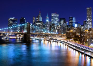 Grafika Puzzle Night New York, ZDA 2000 kosov