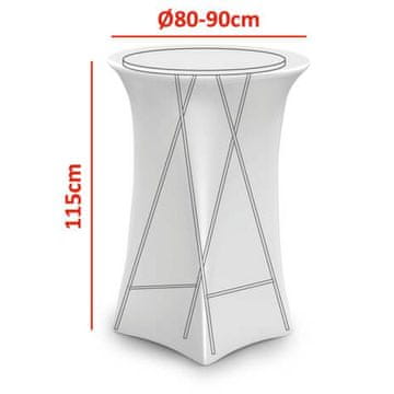 Alpina Pregrinjalo za barsko mizo črno 1150 x 850 x 850 mm