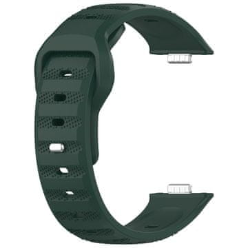 BStrap Silicone pašček za Huawei Watch Fit 3, dark green
