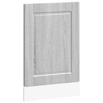 Vidaxl Plošča za pomivalni stroj Porto siva sonoma 45x1,5x57 cm