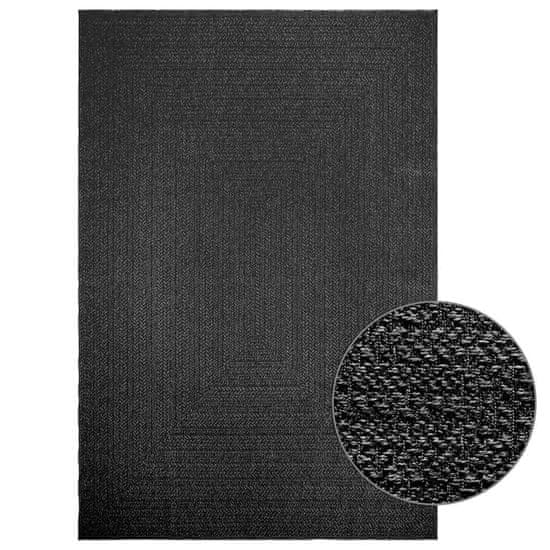 shumee vidaXL Preproga ZIZUR antracit 200x290 cm videz jute notranja/zunanja