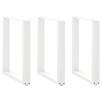 Vidaxl vidaXL Noge za klubsko mizico, 3 kosi, bele, 70 x (72–73) cm, jeklo