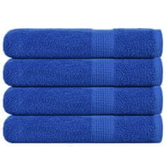 Vidaxl Brisače 4 kos modra 100x200 cm 360 g/m² 100% bombaž