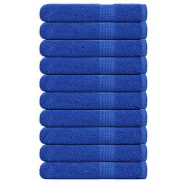 Vidaxl Brisače za savno 10 kos modra 80x200 cm 360 g/m² 100% bombaž