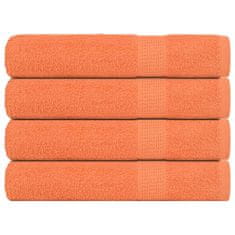 Vidaxl Brisače 4 kos oranžna 100x200 cm 360 g/m² 100% bombaž