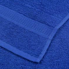 Vidaxl Brisače 10 kos modra 30x30 cm 360 g/m² 100% bombaž