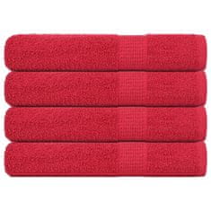 Vidaxl Brisače za savno 4 kos rdeča 80x200 cm 360 g/m² 100% bombaž