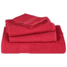 Vidaxl Brisače 10 kos rdeča 100x200 cm 360 g/m² 100% bombaž